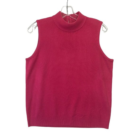 Good Clothes Womens Pink Knit Sleeveless Tank Sweater Top Size Large EUC - Picture 3 of 6